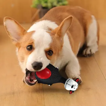 Dogs Durable Chew Toy Cartoon Sound-Producing Toy Indestructible Aggressive Chewing Toy Squeaky Football Toy Training Dental Toy 4
