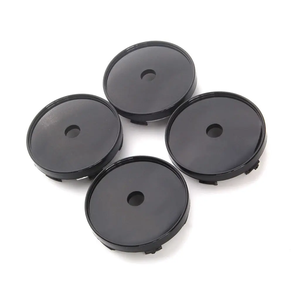 4 Pcs Car Wheel Caps Wheel Rim Center Cap Cover Black Tyre Rims