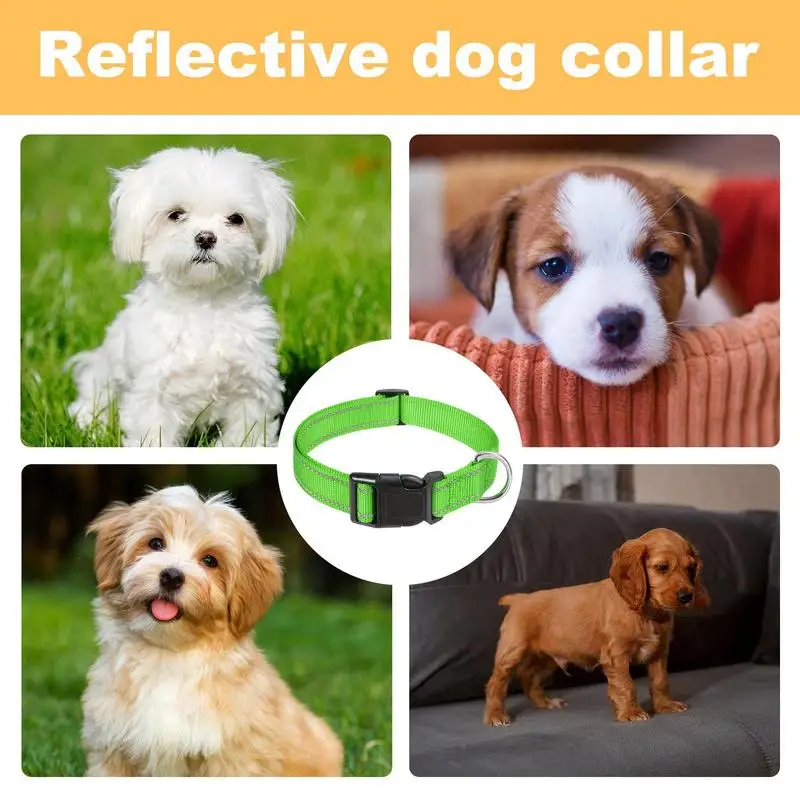 Dog Collar Reflective Dog Collar Adjustable Cat Collar Safety Nylon Pet Durable Comfortable Reflective Pet Supplies