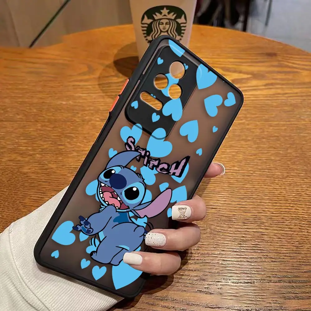 Matte Case for Redmi A1 K50 K40 GAMING K30 K20 10X 10C 10 9C 9T 9A 9 8 7 PRO 4G 5G Case Funda Coque Lilo & Stitch Cartoon Anime