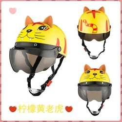 DOT approved Motorbike Helm Retro With ear  New Moto Bike Chopper Biker Motorcycle Helmet Children Off-road Helmet Bike Downhill