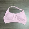 Impact Sports Bra With Logo Women Seamless Halter Bra Open Back Yoga Top Bras Medium Support Gym Crop Top Padded Sportswear 5