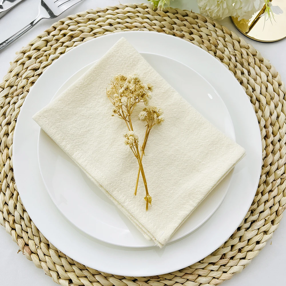 12PCS Dinner 100% Cloth Napkins Solid Cotton Table Napkins Serviettes Soft  Washable And Reusable For Weddings Parties Restaurant - AliExpress