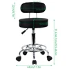 KKTONER PU Leather Rolling Stool Mid-Back with Footrest Height Adjustable Office Computer Home Drafting Swivel Task Chair 2