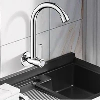 ก๊อกน้ำติดผนัง สแตนเลส ก๊อกน้ำห้องครัว ก๊อกน้ำแบบก้านเดียว น้ำเย็น ก๊อกน้ำกันน้ำกระเด็นสำหรับใช้ในบ้าน 4