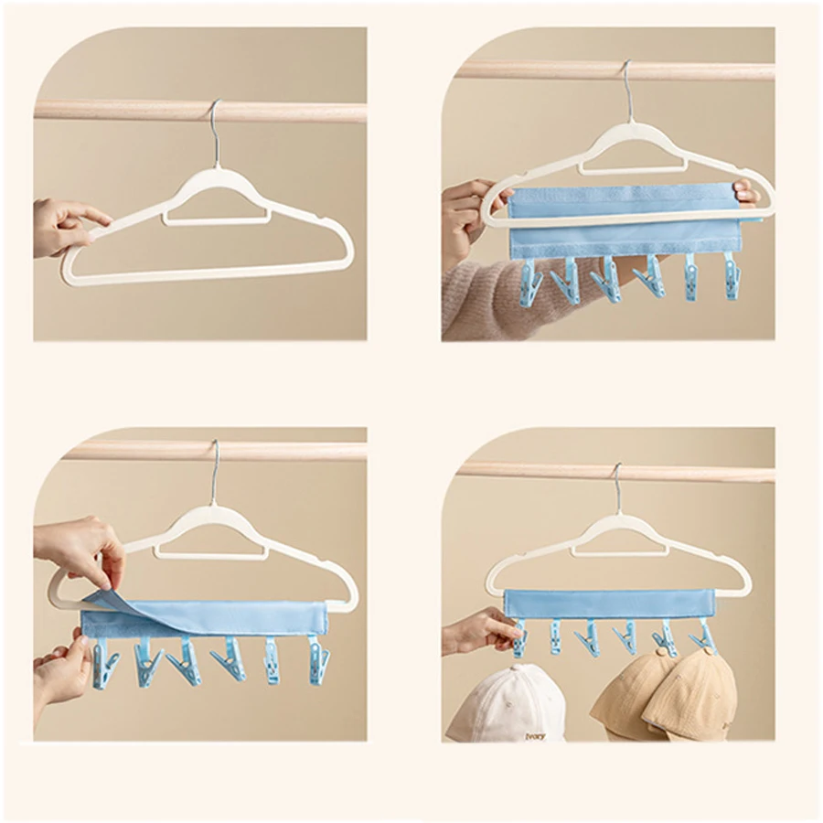 1PCS Bathroom Fabric Clothes Clip Foldable Travel Travel Drying Underwear Socks Small Clip Travel Drying Rack Portable 3
