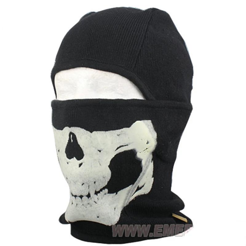 Winter Polar Emersongear Hunting Warmer SKULL Hood Hat Fleece Balaclava Men Face Warmer Beanies Thermal Head Cover Airsoft Sport