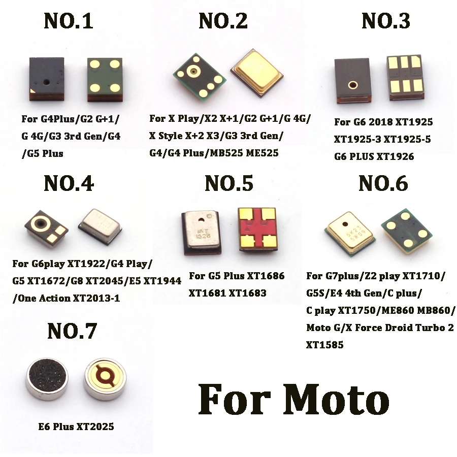 10Pcs Microfono Interno Microfono Altoparlante Per Motorola Moto G8 G7 G6 G5S G5 G4 G2 G Plus E4 E5 E6 C X Z3 Z2 Riproduci Un Trasmettitore Di Azione