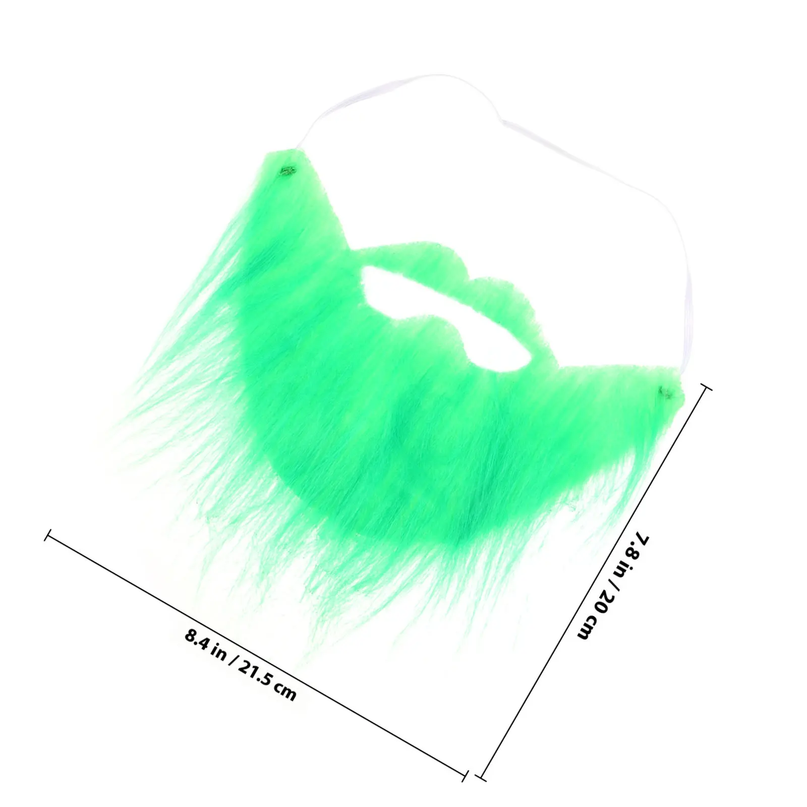 2Pcs 녹색 가짜 수염 밝은 색상 재미있는 성 패트릭의 날 코스프레 파티 의상 수염 소품 성 패트릭 장식