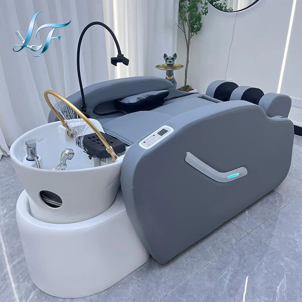 Lit de massage électrique professionnel pour spa capillaire, lavage de cheveux et fumigation, table de massage pour salon de coiffure, mobilier intelligent durable 1 Lit de massage électrique professionnel pour spa capillaire, lavage de cheveux et fumigation, table de massage pour salon de coiffure, mobilier intelligent durable 1