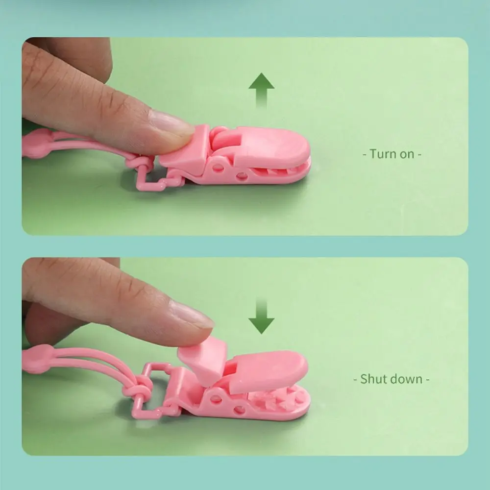 Silicone Pacifier Holder Clip BPA Free Anti-lost Baby Pacifier Chain Food-grade Adjustable Baby Teething Toys Strap Indoor