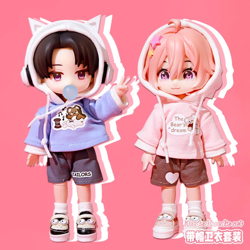 Dolls Accessories OB11 Doll New Hoodie Set Fashion Beautifu Toys Hobbies Brithday Present for Best Friend or Kid 4