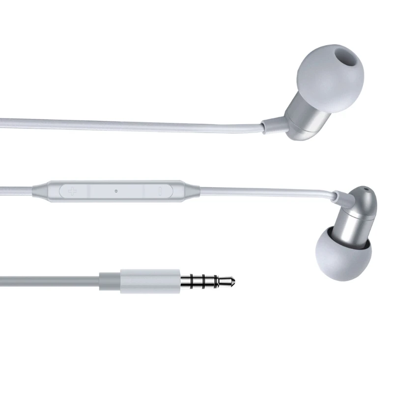 

3.5mm Port Headphones In Ear Line Controlled Earphones 20-20KHz Frequency with Mic Sports Earbud with Cable Control