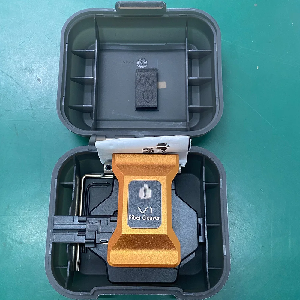 Original V1 Fully Automatic Fiber Optic Cleaver One-step FTTH Cutting Knife Press Type Fiber Cleaver V1 High Quality