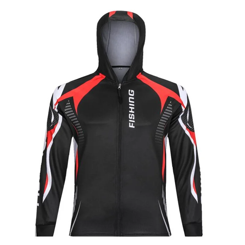 

Quick Drying Sun Protection Fishing Shirts Hot Selling Hooded Fishing Jerseys Breathable Men Fishing Clothing
