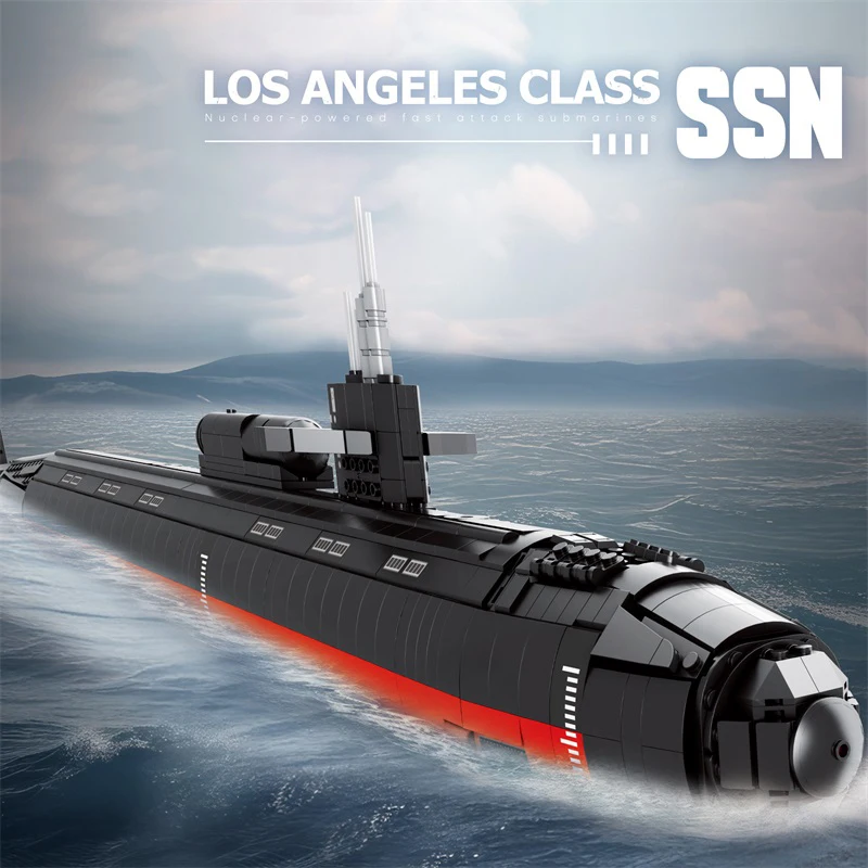 2723ピース SSN-688潜水艦 組み立てブロック 海軍原子力駆動高速攻撃