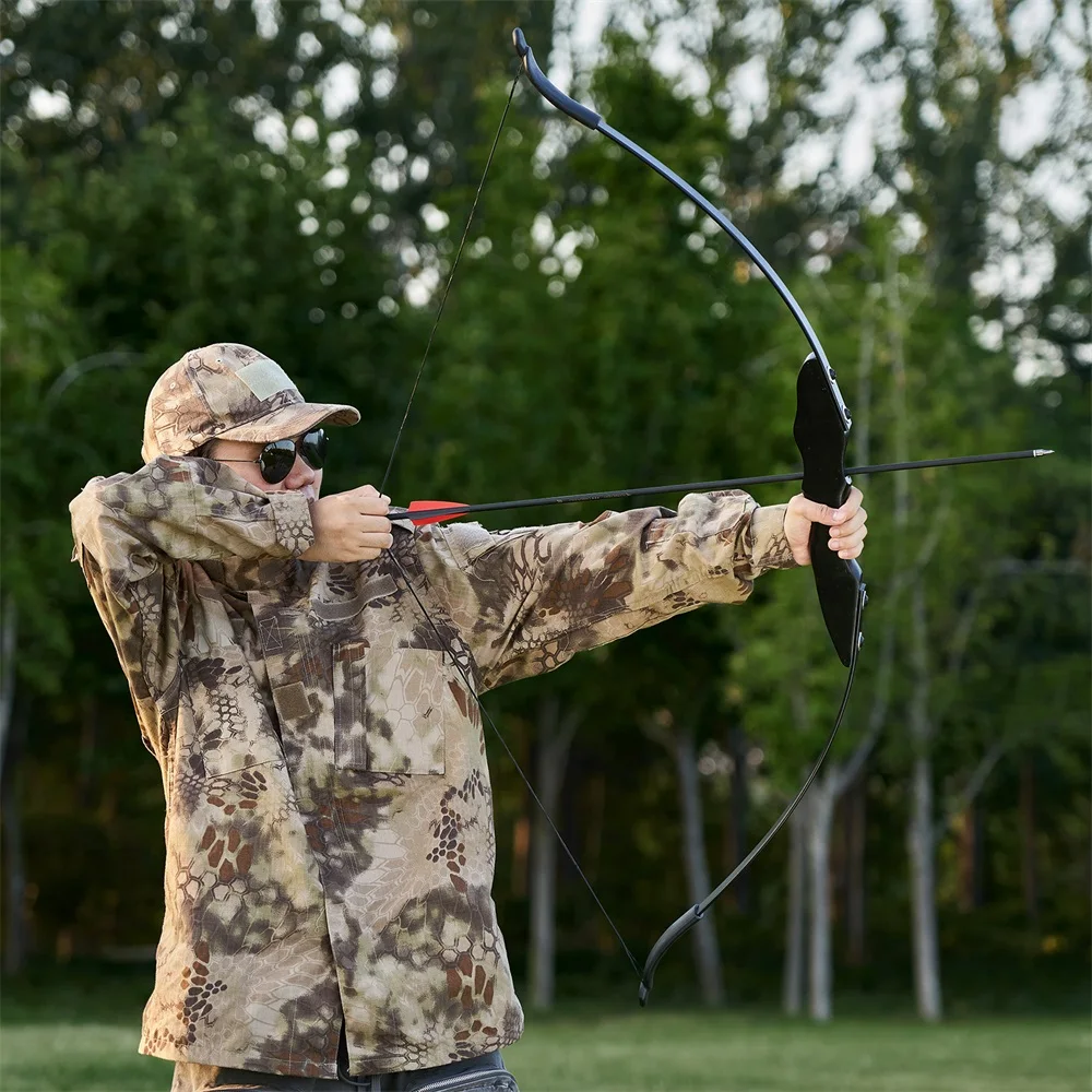 Archery Bow and Arrow 30/40lbs Take-Down Recurve/Straight Bow with 12x Carbon Arrows Shooting Practise Hunting Game Accessories 3