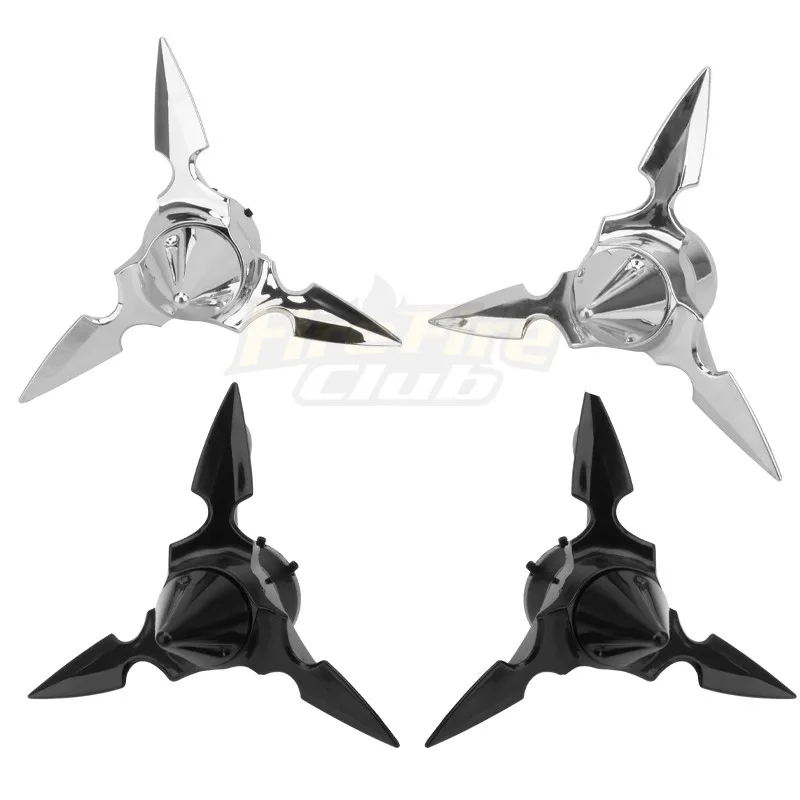 

ABS Motorcycle Chrome Skull Spun Blade Spinning Front Axle Cap Nut Cover For Harley Sportster Touring Street Glide 2008-2017