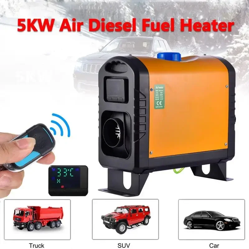 

12V 24V 5KW Car Heater Air Diesel Heater Heating Aluminum Shell Air Parking Heater Warmer Wireless LCD Remote Control Preheater