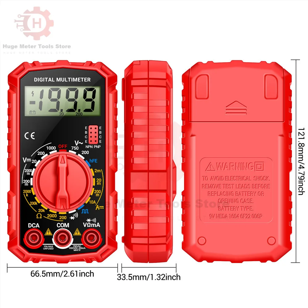 SZ308 Digital Multimeter Maximum Count 1999 Mini Auto Multi-Function True Rms