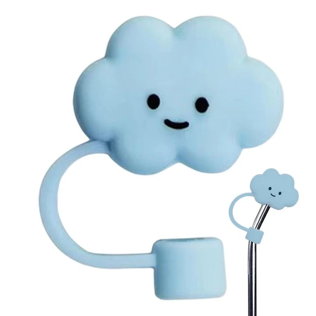 Cloud Shaped Straw Cover Reusable Tips Tumblers Straw Toppers For