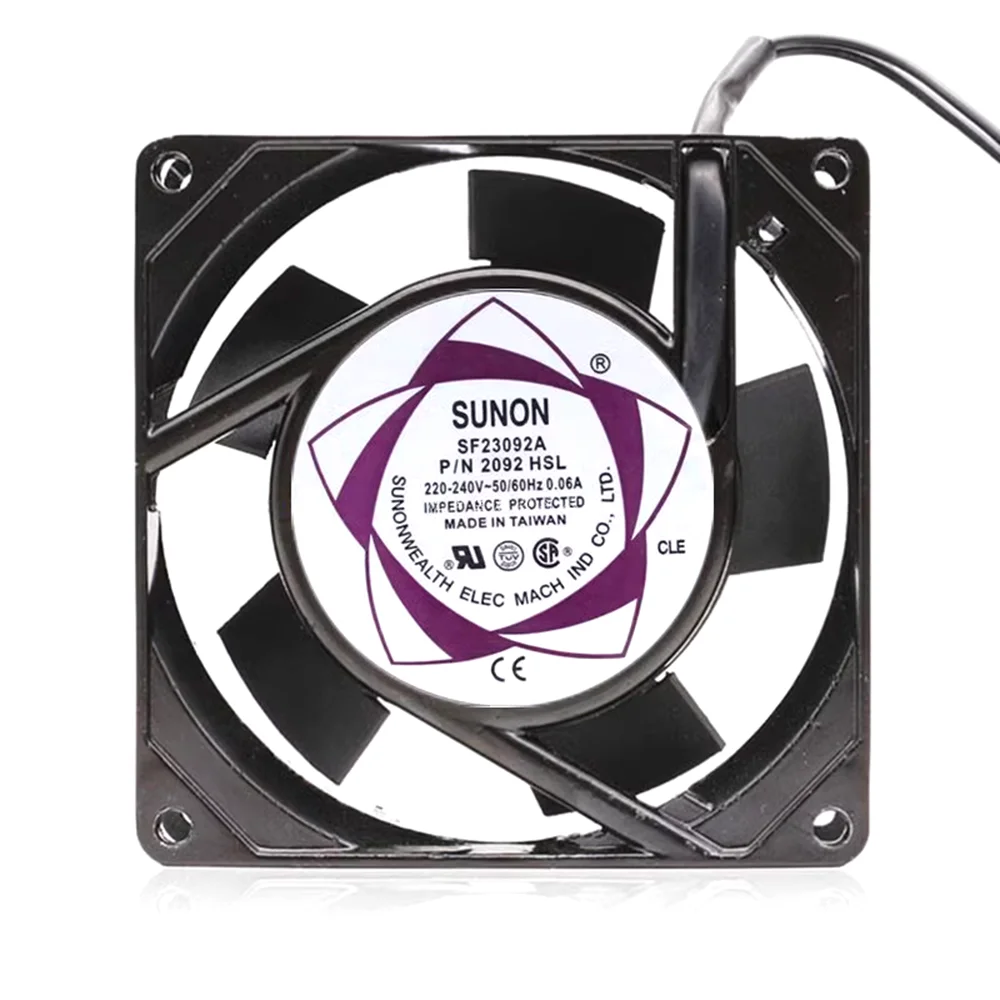 Шасси вентилятора переменного тока для SUNON SF23092A 2092HSL 9225 220 В, 92 мм 13 Вт 36 куб ФТ/мин 37 дБ 92*92*25 мм