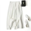 Summer Pants for Women Cotton Linen Large Size Wide Leg Pants Femme Arts Style Elastic Waist Solid Casual Loose Pantalon 4