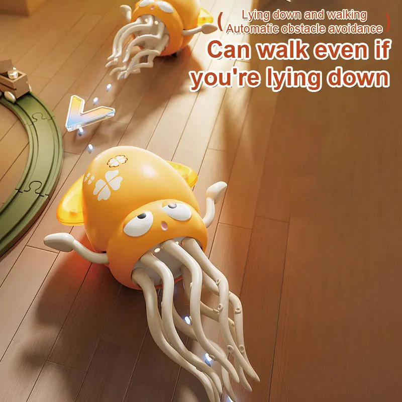 Dancing Octopus Toy - Electronic Crawling Pet with Music and Lights