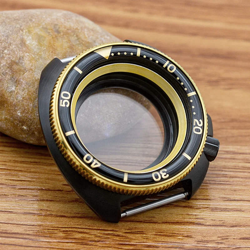 Mod Black Seiko 6105 6309 Sostituisci La Custodia Fit Abalone Turtle Watch Nh35 Nh36 4R Japan Movement Cover Posteriore Trasparente Custodie Per Orolo