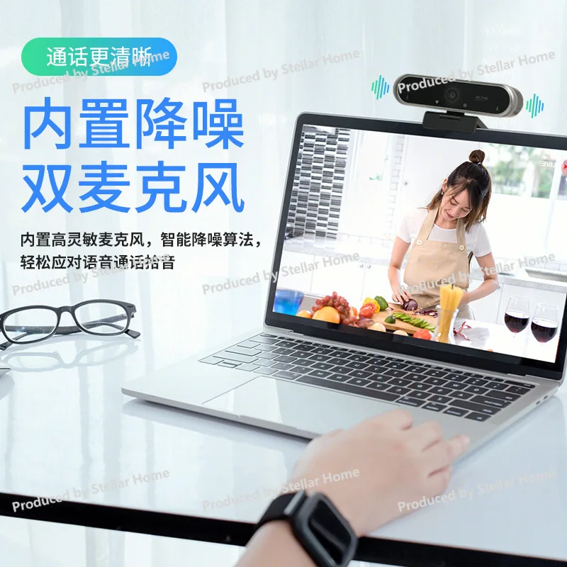 휴대용 외장 USB 컴퓨터 카메라 원격 회의 비디오 4k HD 카메라