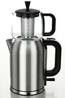 Steel Turkish Tea Maker, Samovar, Electric Kettle, with Boil-Dry Protection 1