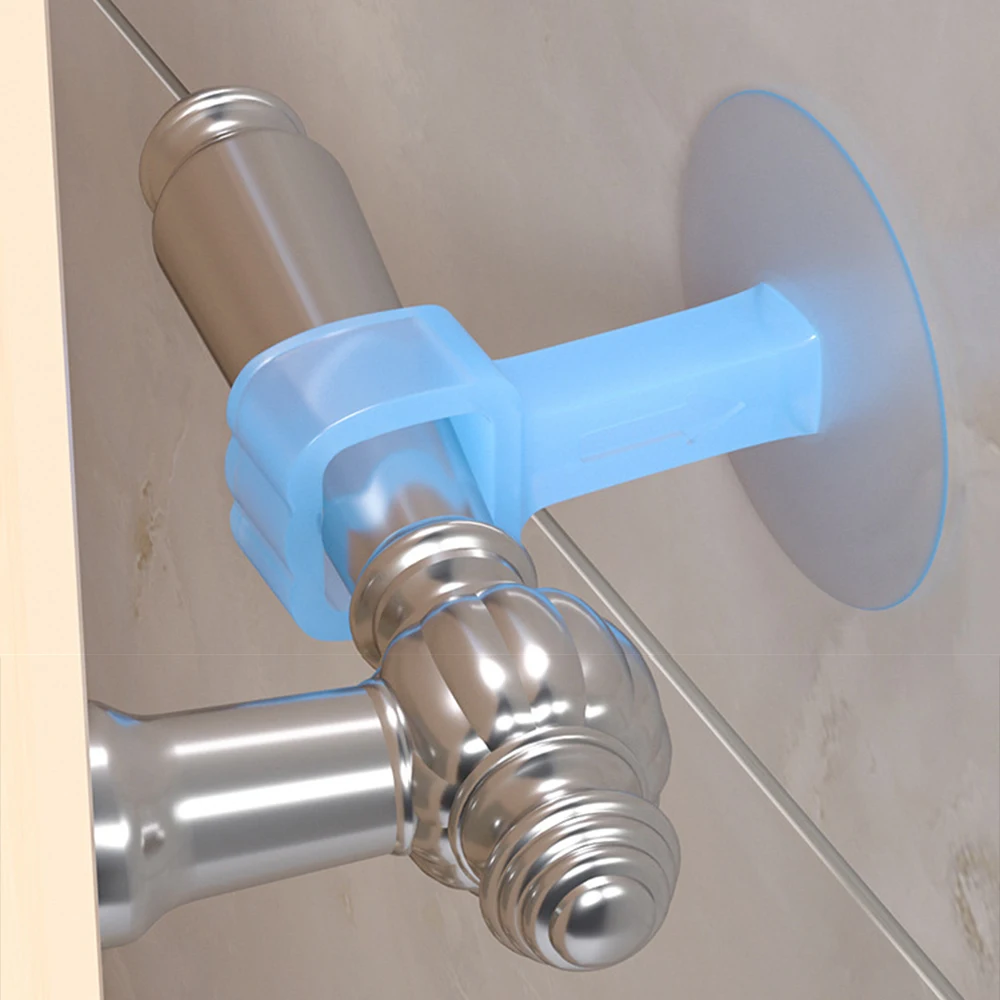 Protective Handle Anti-Collision Ring Noise-Reducing Suction 1pc Suction Cup Door Stopper Reusable Door Stopper for Bathroom