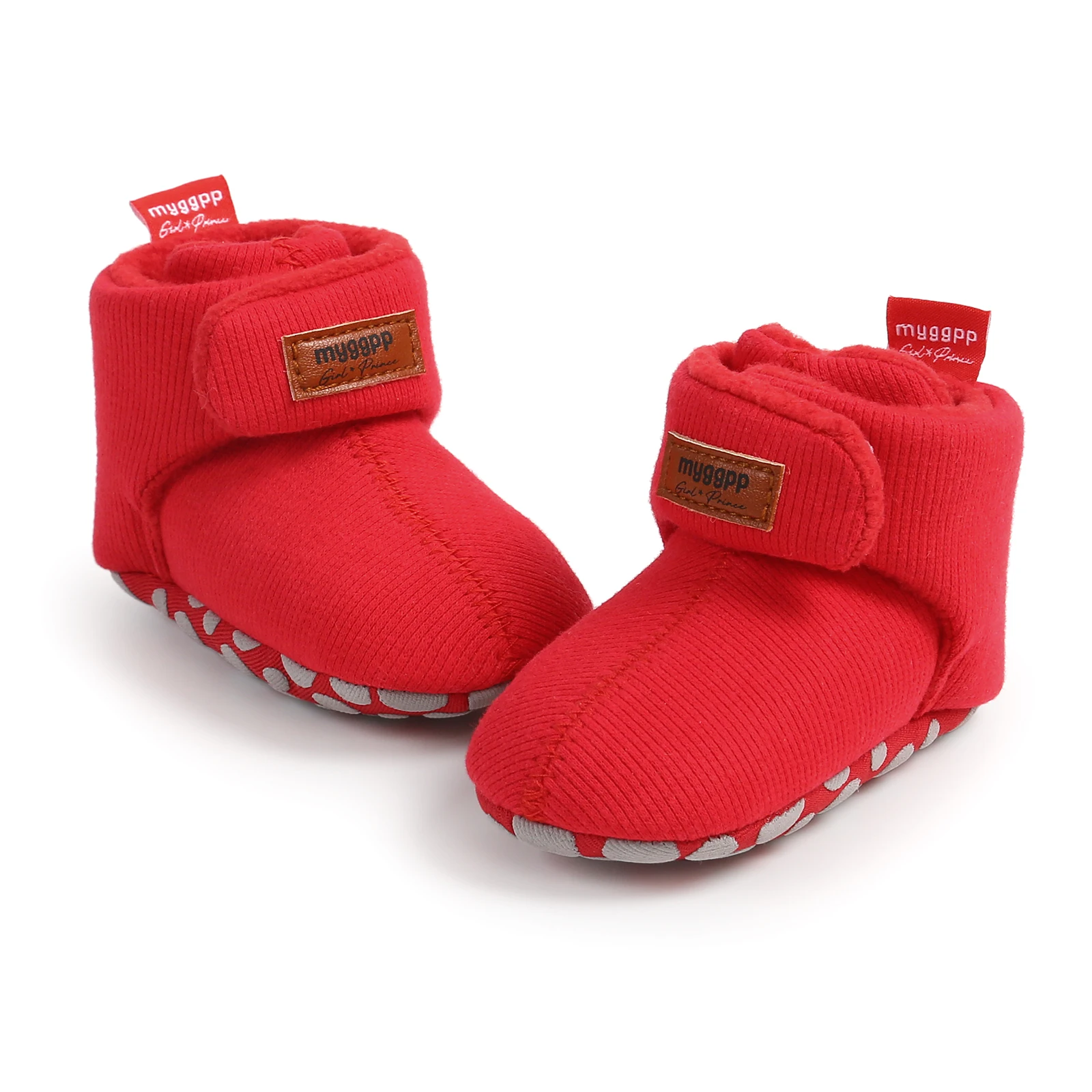 Baby Girls Boys Shoes Winter Warm Thickened Plush Boots Flat Shoes Infant Non-Slip Soft Sole First Walker Toddler Crib