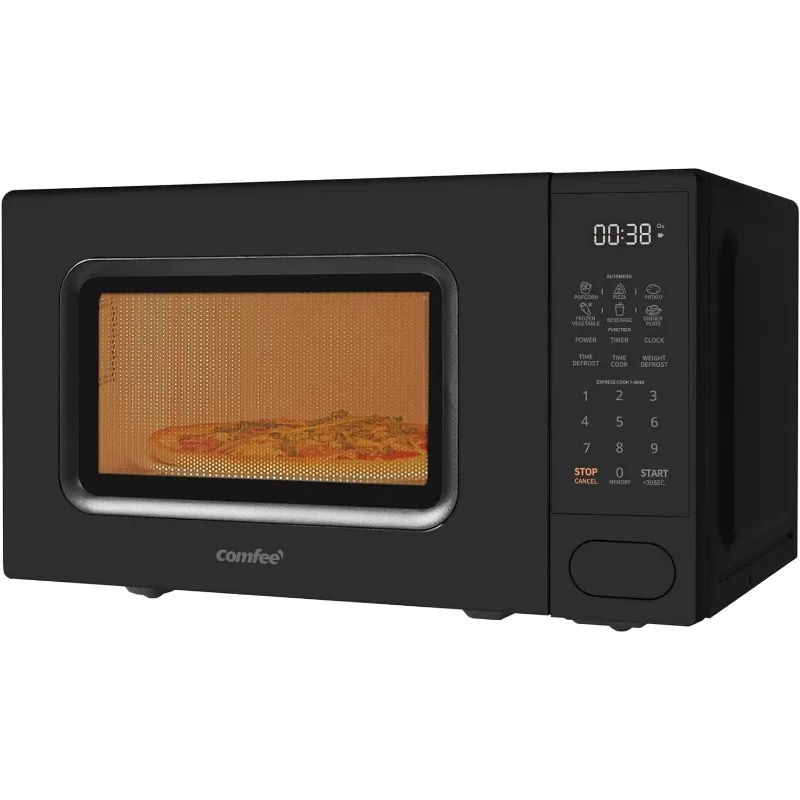 Comfee CM-M093ARD Retro Microwave with 9 Preset Programs, Fast Multi-Stage Cooking, Turntable Reset Function Kitchen Timer, Mute