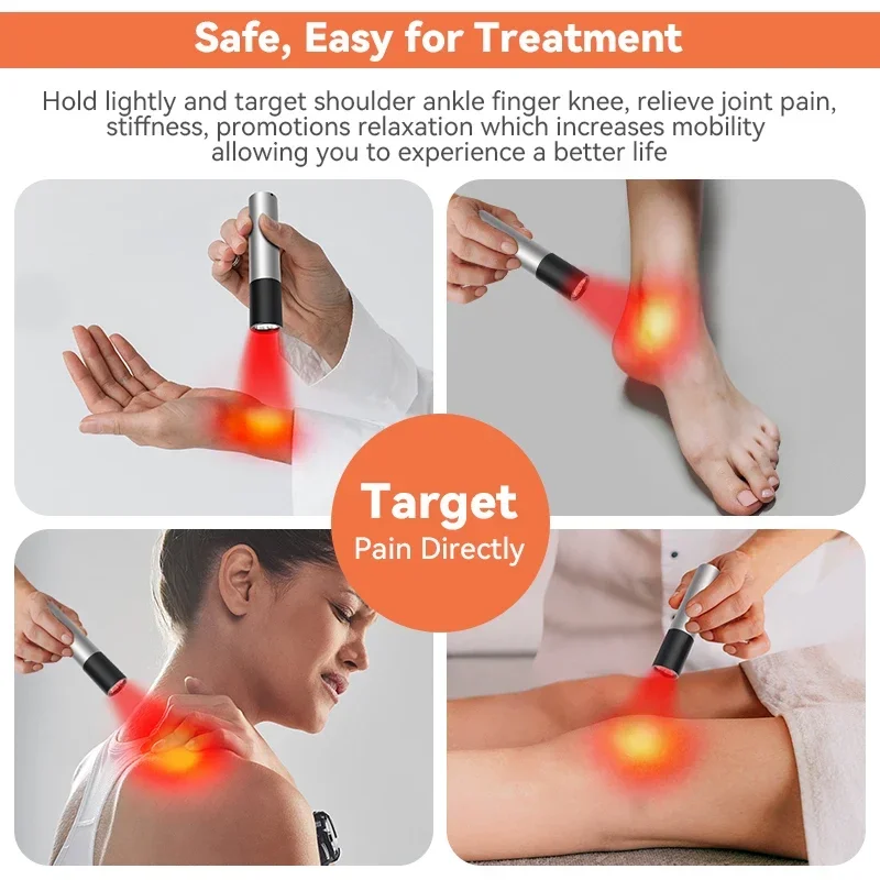 Led Flashlight Anti Inflammatory Pain Relief Red Light Therapy Muscle Pain Infrared Lamp Led Therapy Skin Care