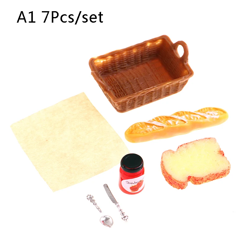 aydinids 40 pcs 1:12 miniature bread resin mix bakery bread mini house food  decoration accessories