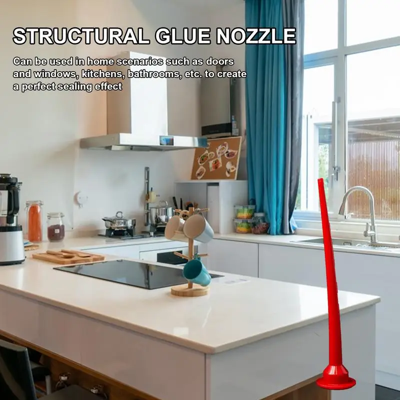 Caulking Nozzle Cones Universal Long Nozzle For Glue Multi-Purpose Sausage Glue Nozzle Hand Caulking Tools For Floor Bathroom 4