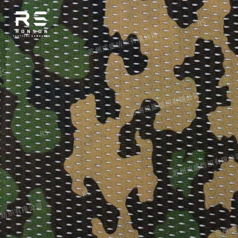 Mesh fabric 120gsm SS camo camouflage fabric tactical tricot mesh for printed