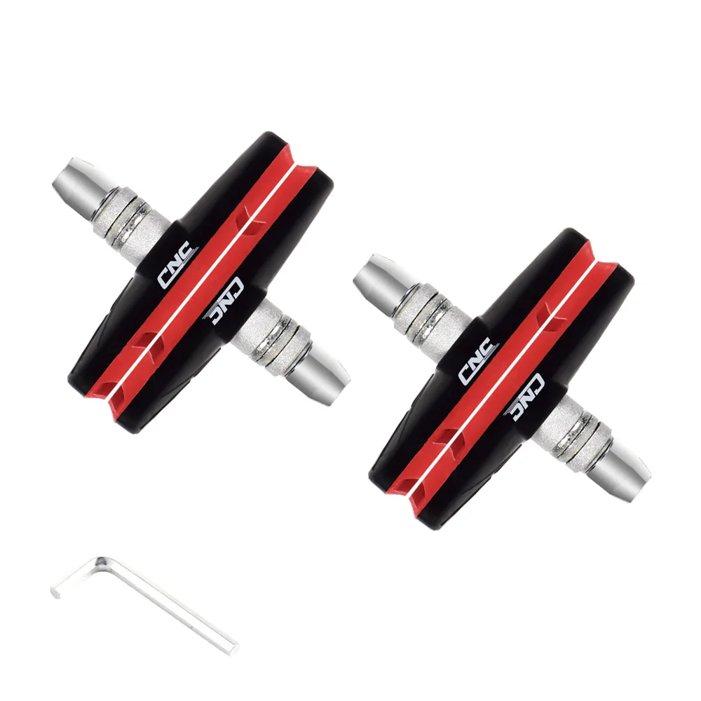 V-Brake Set Di Pastiglie Freno Per Bici, 55mm, Leggere E Affidabili, 2 O 4 Paia (8 Pezzi), Gomma Nera