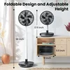 Belife X10 Portable Fan, Cordless Oscillating Fan with Remote, Foldable Telescopic Adjustable Height Fan with LED Light & Timer 3