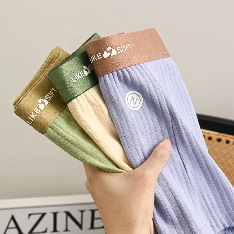 Men's Striped Funny Boxer Shorts Underwear Sexy Underpants Man Male Homme U Convex Shorts Lingerie Boxershorts  Panties