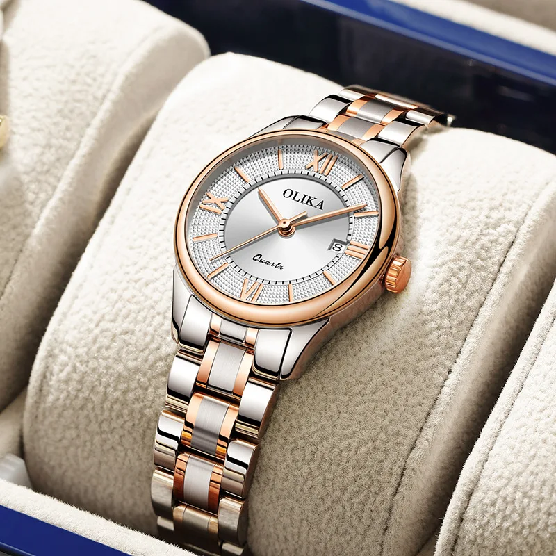 

New Luxury Women's Watches Stainless Steel Waterproof Quartz Ladies Clock Calendar Student Rose Watch for Women Relogio Feminino