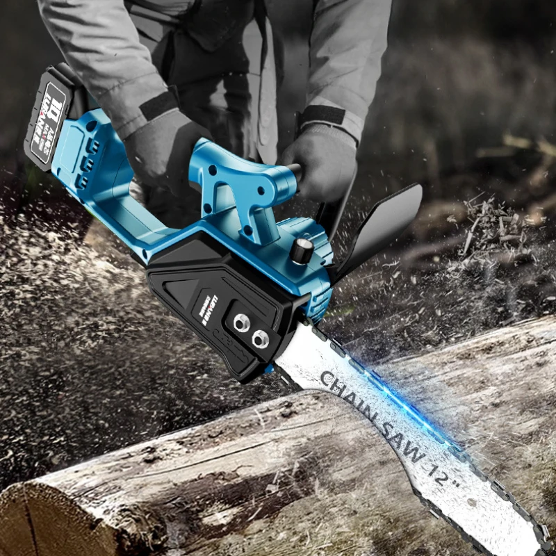 12-inch Brushless Lithium Chain Saw High Power Home and Outdoor Logging Saw Portable Rechargeable Single-handed Chainsaw 4
