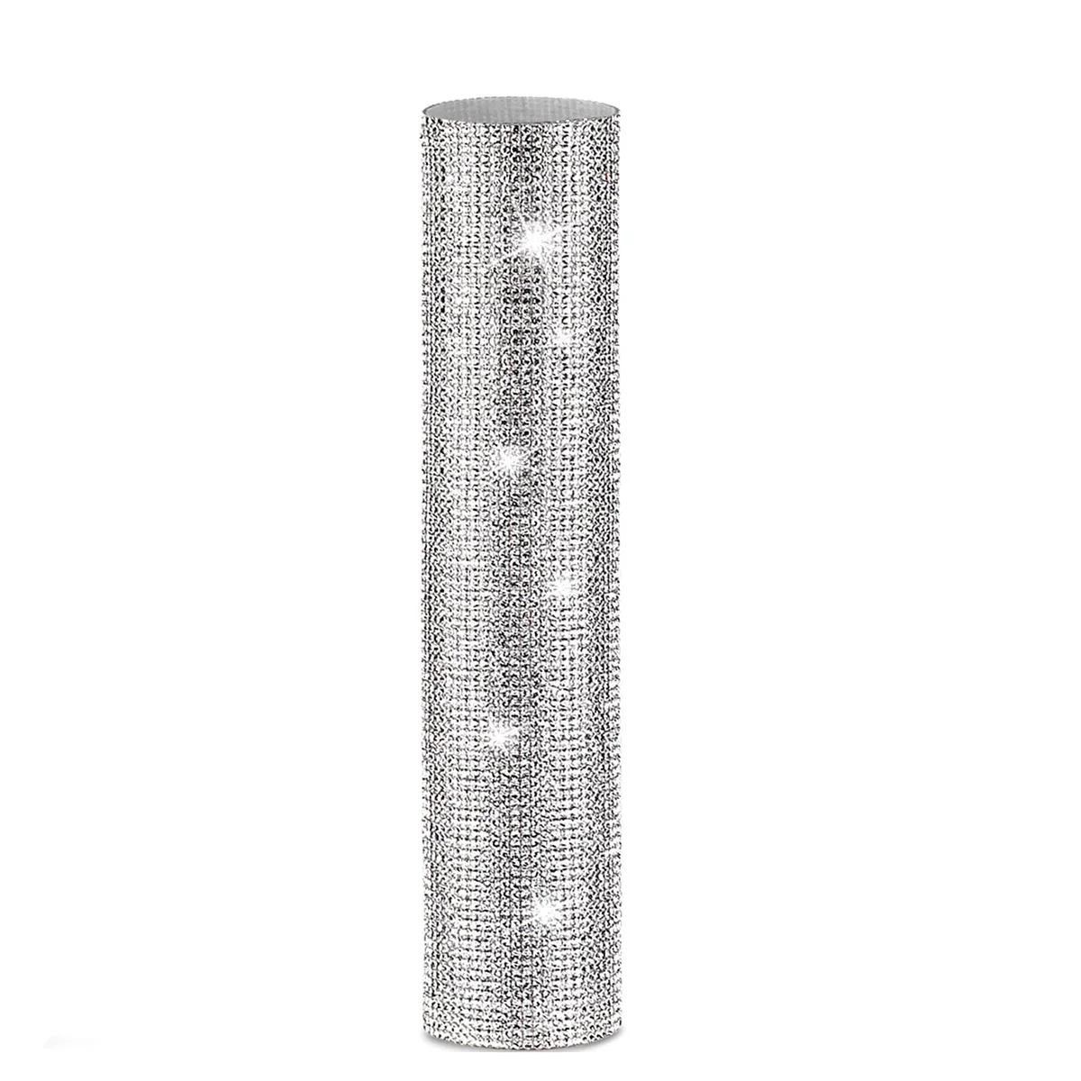 

Mic Handle Cover,Sparkly Bling Rhinestones Mic Handle Sleeve for Party&TV Show,for Most Wireless Microphones, Silver