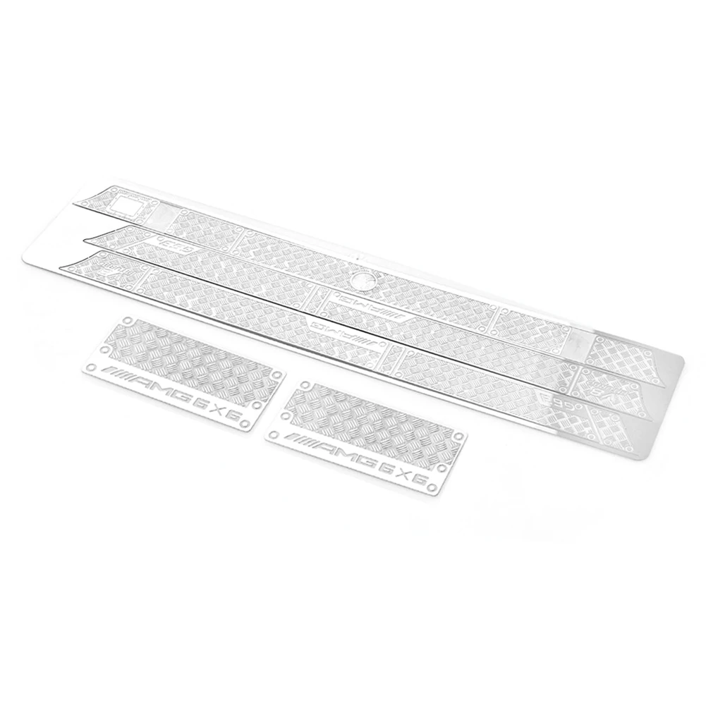 

Металлический декоративный лист, противоскользящая пластина для 1/10 TRAXXAS TRX-6 G63 TRX-4 G500, детали кузова радиоуправляемого автомобиля, серебристый