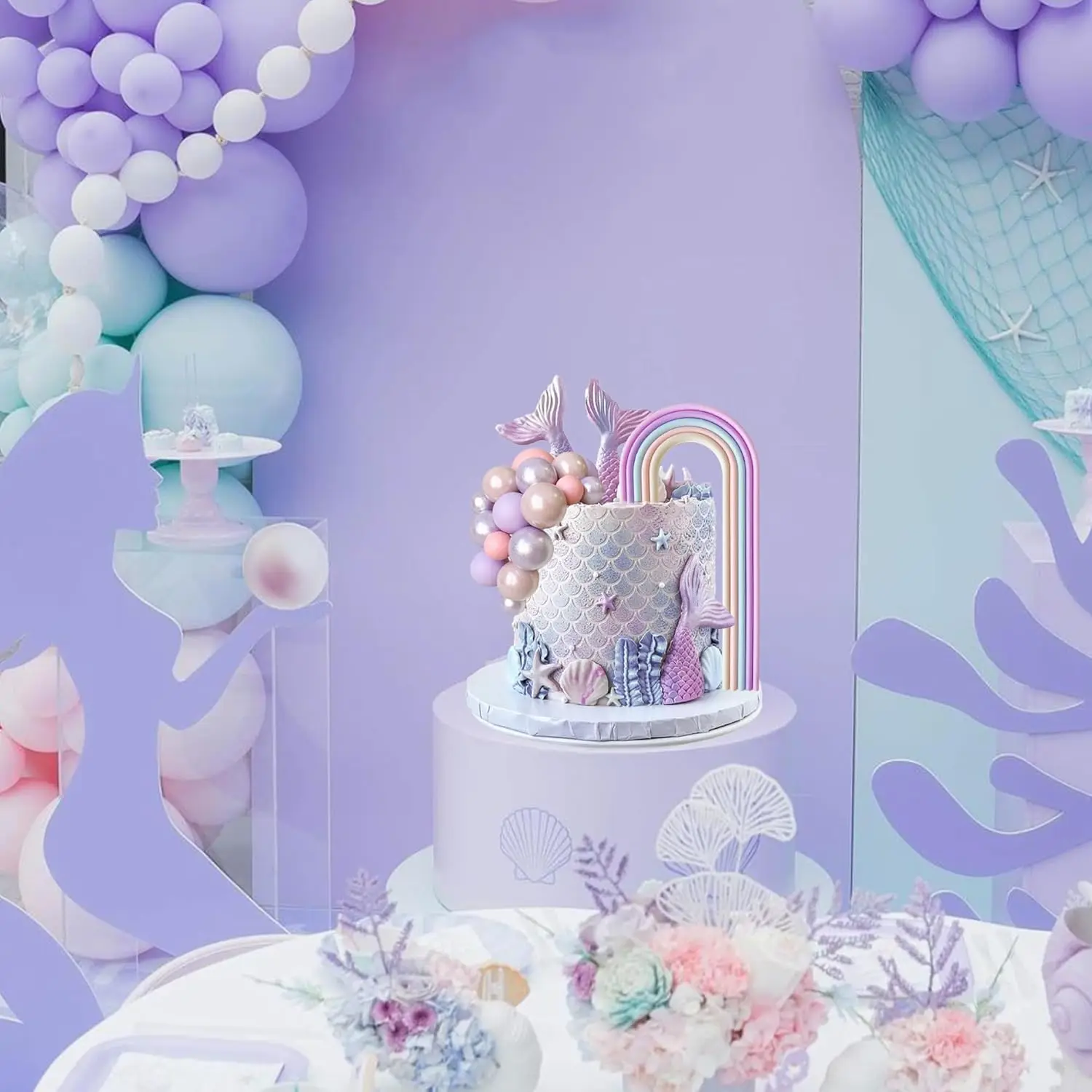28 Piezas Decoraciones Para Tartas Arcoíris, Bolas De Espuma