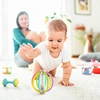 Montessori Baby Rain Stick Rainbow Hourglass Rain Music Rattle Baby Educational Toy Silicone Teether Sensory Toys for Kids Gift 4