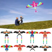 DIY Plastic Dynamic Kites Lightweight Easy Control Fishing Rod Kites Cartoon Long Tail Kites Kids Gift 1