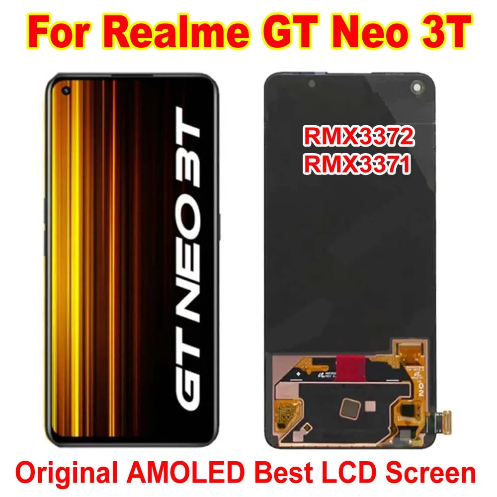 Оригинальный сенсорный ЖК-дисплей AMOLED для телефона Pantalla + рамка для  Realme GT Neo 3T RMX3372 RMX3371