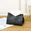High-end Leather Tissue Box Hotel Room Home Living Room Light Luxury Creative Design Pumping Box Napkin Holder Car Tissue Holder 2